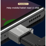 GS08 Mini Aluminum Alloy USB Type-C U-disk Card Reader Mouse Convert OTG Adapter - Image 3