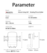 C242 Yesido Used On Any Kinds Of Air Vent Outlet Airvent Using 360° Rotating Phone Holder - Image 8
