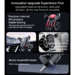 C243 Aluminum Alloy Bionic Hawksbill Hooks Retractable Design Air Vent Gravity Cell Phone Holder - Image 3