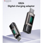 GS24 Aluminum Alloy Data Transmission Power Real-time Display TC To TC  Digital Charging Adapter - Image 2