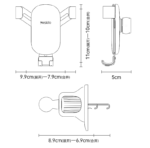 C243 Aluminum Alloy Bionic Hawksbill Hooks Retractable Design Air Vent Gravity Cell Phone Holder - Image 8