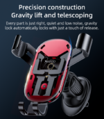 C243 Aluminum Alloy Bionic Hawksbill Hooks Retractable Design Air Vent Gravity Cell Phone Holder - Image 15