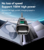 GS24 Aluminum Alloy Data Transmission Power Real-time Display TC To TC  Digital Charging Adapter - Image 11