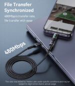 GS24 Aluminum Alloy Data Transmission Power Real-time Display TC To TC  Digital Charging Adapter - Image 12