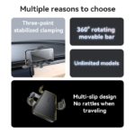 C250 360 Rotation Three-point stabilized clamping Hover Screen Snap-on Press Clip Phone Holder - Image 3