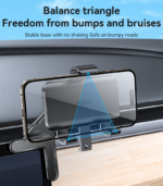 C250 360 Rotation Three-point stabilized clamping Hover Screen Snap-on Press Clip Phone Holder - Image 9