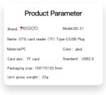 GS21 2 In 1 Multi Function USB 3.0 Type-C to USB and TF card OTG card Reader adapter - Image 8