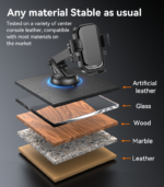 C267 360 Adjustable Silicone Non-slip Stretchable Suction Cup Press Phone Holder - Image 16