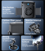 C175 One-touch Opening 360 Adjustable Viewing Angle Mini Suction Cup Ejector Clip Phone Holder - Image 9