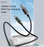 CA85 Zinc Alloy 5A Super Fast Charging USB Data Cable USB To Type-C Data Cable - Image 6