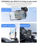 C175 One-touch Opening 360 Adjustable Viewing Angle Mini Suction Cup Ejector Clip Phone Holder - Image 17
