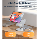 C293 360 Rotating Good Heat Releasing Folding Design Aluminum Alloy Table Holder - Image 3