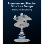 C293 360 Rotating Good Heat Releasing Folding Design Aluminum Alloy Table Holder - Image 4