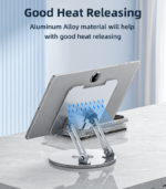 C293 360 Rotating Good Heat Releasing Folding Design Aluminum Alloy Table Holder - Image 12