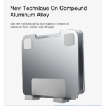 C185 Adjustable Height Aircooled Foldable Desktop Supporter Holder Metal Laptop Tablet PC Stand - Image 3