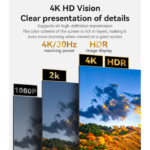 HM16 1.8m Long Gold Plated Interface Ultra Clear 4K 30Hz Stable Transmission HDMI Video Cable - Image 4