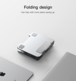 C185 Adjustable Height Aircooled Foldable Desktop Supporter Holder Metal Laptop Tablet PC Stand - Image 11