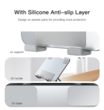 C185 Adjustable Height Aircooled Foldable Desktop Supporter Holder Metal Laptop Tablet PC Stand - Image 13