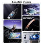 CA135C 1.2 Meter 18W Fast Charging USB to Type-C Flexible Thread  Zinc Alloy Data Cable - Image 3