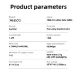 CA135C 1.2 Meter 18W Fast Charging USB to Type-C Flexible Thread  Zinc Alloy Data Cable - Image 8