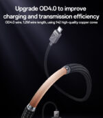 CA135C 1.2 Meter 18W Fast Charging USB to Type-C Flexible Thread  Zinc Alloy Data Cable - Image 12