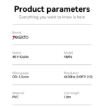 HM16 1.8m Long Gold Plated Interface Ultra Clear 4K 30Hz Stable Transmission HDMI Video Cable - Image 8