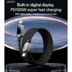 CA179 1.2 Meters Type-C To Type-C PD 100W Super Fast Charging Built-in Digital Display Data Cable - Image 2