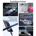 CA179 1.2 Meters Type-C To Type-C PD 100W Super Fast Charging Built-in Digital Display Data Cable - Image 3