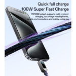 CA179 1.2 Meters Type-C To Type-C PD 100W Super Fast Charging Built-in Digital Display Data Cable - Image 4