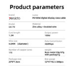 CA179 1.2 Meters Type-C To Type-C PD 100W Super Fast Charging Built-in Digital Display Data Cable - Image 8