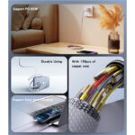 CA163 1.2 Meters 60W Fast Charging Cloth Braided Design TC to TC Data Cable For IP - Image 3