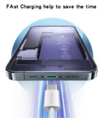 CA163 1.2 Meters 60W Fast Charging Cloth Braided Design TC to TC Data Cable For IP - Image 10