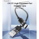 CA123C 1.2 Meter Braided High-tenacity 27W Auto Disconnect Fast Charging USB To Type-C Data Cable - Image 2