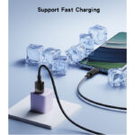 CA123C 1.2 Meter Braided High-tenacity 27W Auto Disconnect Fast Charging USB To Type-C Data Cable - Image 4