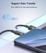 CA123C 1.2 Meter Braided High-tenacity 27W Auto Disconnect Fast Charging USB To Type-C Data Cable - Image 12