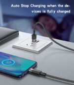 CA123C 1.2 Meter Braided High-tenacity 27W Auto Disconnect Fast Charging USB To Type-C Data Cable - Image 16