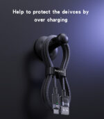 CA123C 1.2 Meter Braided High-tenacity 27W Auto Disconnect Fast Charging USB To Type-C Data Cable - Image 17