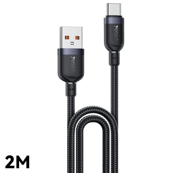 CA133C 2 Meter 18W Fast Charging USB to Type-C Aluminum Alloy Braided Data Cable