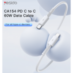 CA154 1Meter 60W PVC Cable | Type-C To Type-C Fast Charge Data Cable - Image 2