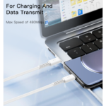 CA154 1Meter 60W PVC Cable | Type-C To Type-C Fast Charge Data Cable - Image 3