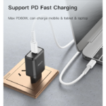 CA154 1Meter 60W PVC Cable | Type-C To Type-C Fast Charge Data Cable - Image 4