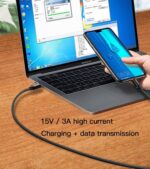 CA55 Type-C To Type-C Nylon Braided Phone Charger Cable 45W 3A Fast Charging Mobile Data Cable - Image 9