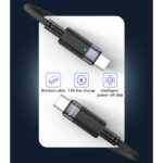 CA160 Aluminum Alloy Shell 60W Fast Charging Type-C To Type-C Auto Disconnecting Charging Data Cable - Image 3