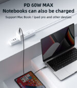 CA160 Aluminum Alloy Shell 60W Fast Charging Type-C To Type-C Auto Disconnecting Charging Data Cable - Image 11