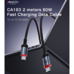 CA183 2M PD60W Fast Charging Type-C To Type-C 48-Strand Braided Cable Power LED Light Data Cable - Image 2