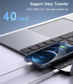 CA164 2 Meters 60W Fast Charging Cloth Braided Design TC to TC Data Cable For IP - Image 11