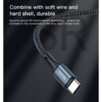 CA96 1.2M 60W (20V/3A) Nylon Braided Fast Charging Type-C to Type-C Data Cable - Image 4