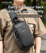 WB46 Large Capacity USB Conversion Interface Wirh Combination Lock Casual Business Crossbody Bag - Image 6
