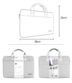WB37 14 inch Large Capacity Water-resistant Surface Lightweight Design Minimalist Laptop Tote Bag - Image 7
