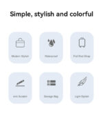 WB37 14 inch Large Capacity Water-resistant Surface Lightweight Design Minimalist Laptop Tote Bag - Image 9